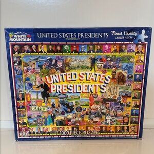White Mountain puzzle🔴2/$20🔴United States Presidents1000 piece jigsaw puzzle